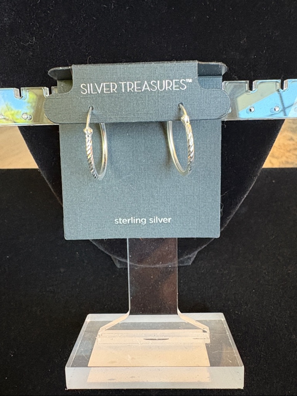 Sterling Silver Twisted Hoop Lever Back Earrings